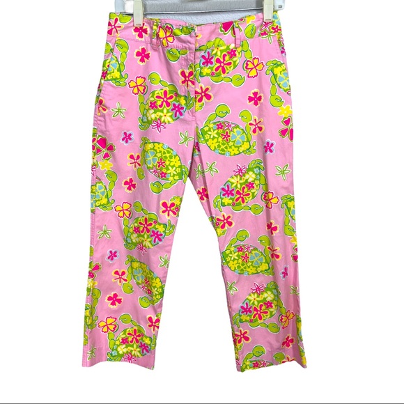Pantalon large en toile fleurie légère à taille élastiqu... jaune